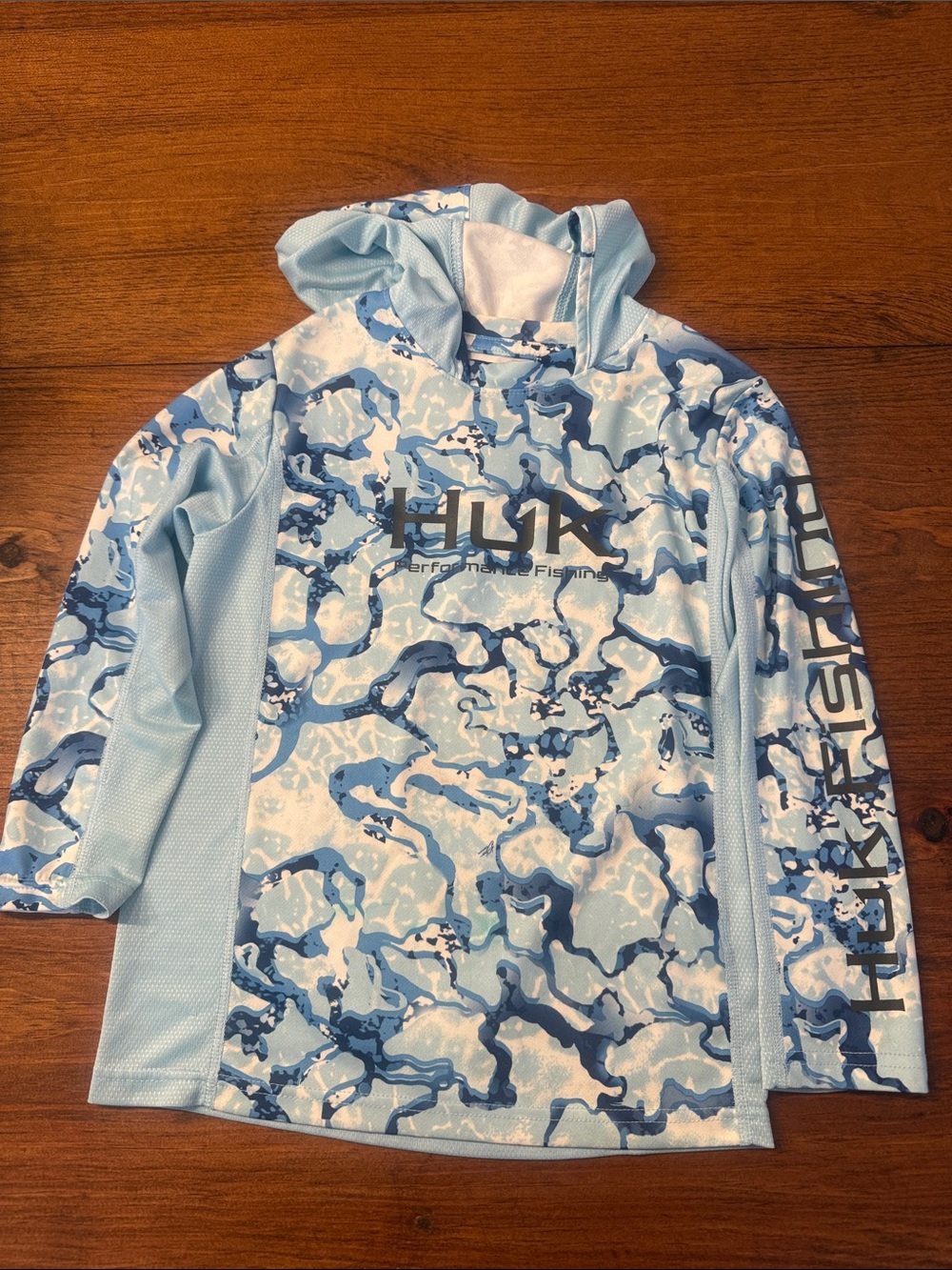 Huk Kids Light Blue & Navy Camo Sun Hoodie